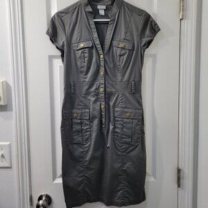 H&M snap-front military style dress